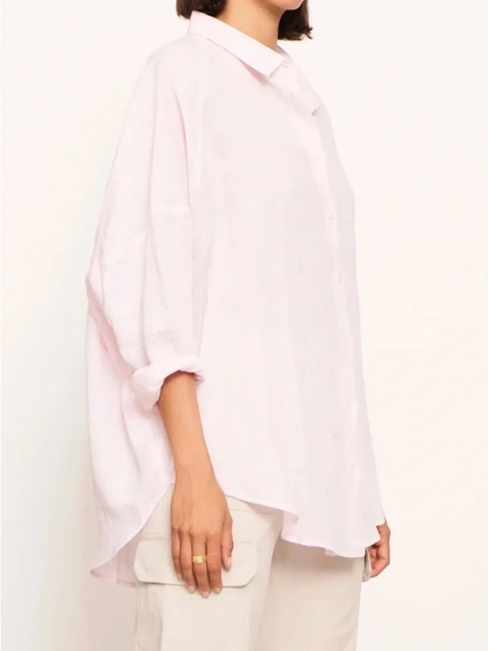 POL Pink Classic Oversized Joss Shirt - Lux Quality size Medium
